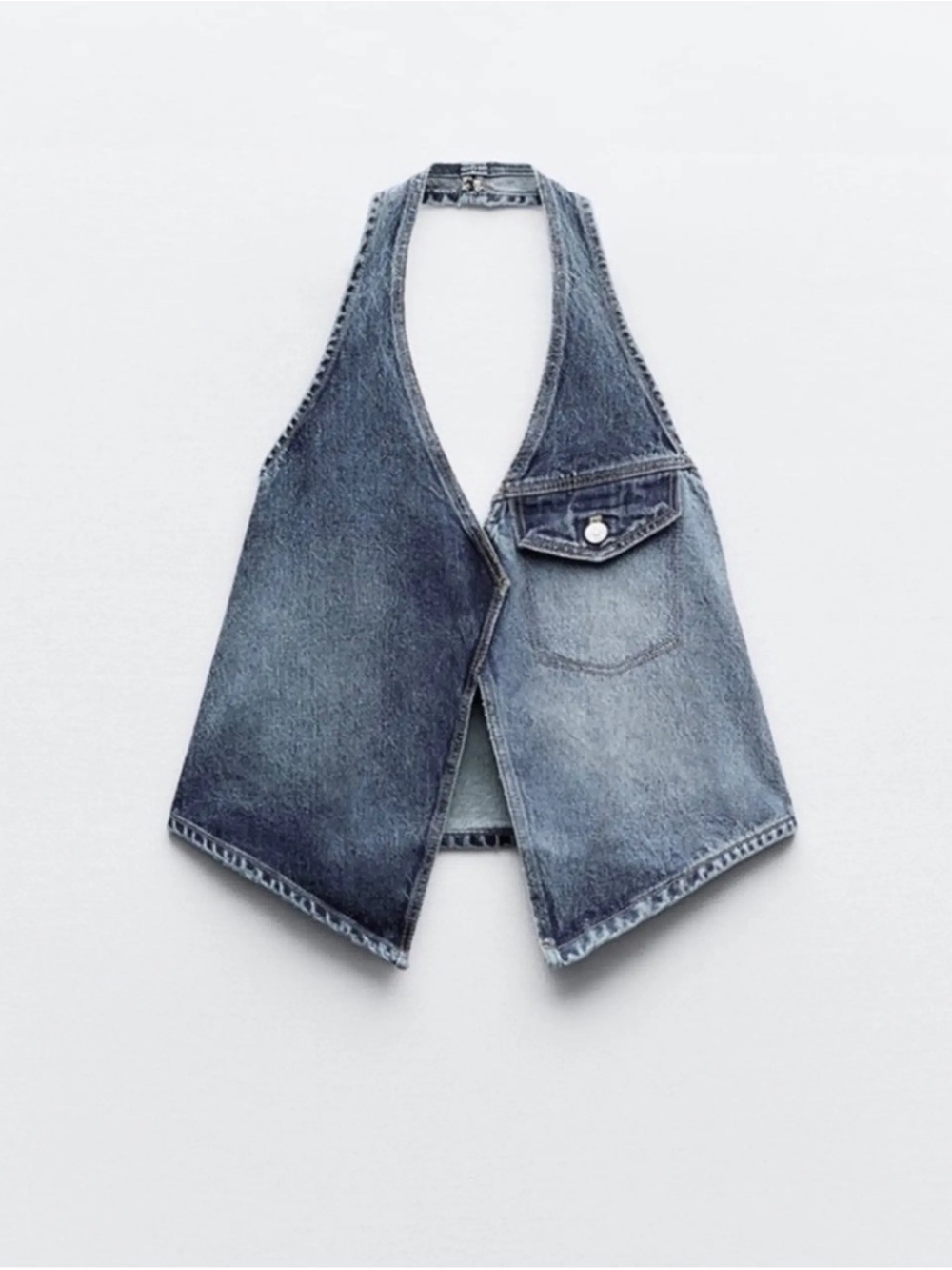 Zara denim halter vest